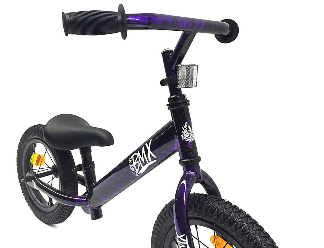 purple balance bike