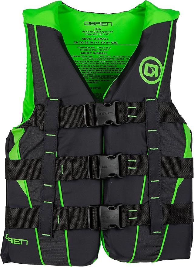 O'BRIEN VEST TEEN LIME NYL