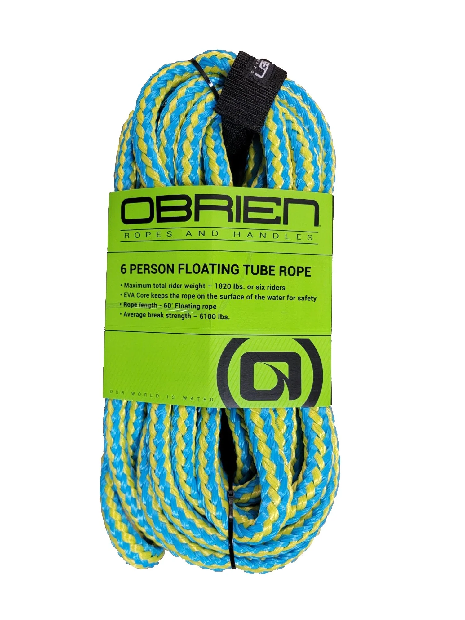 O'BRIEN ROPE 6P TUBE YLW/AQUA (FLOATING)