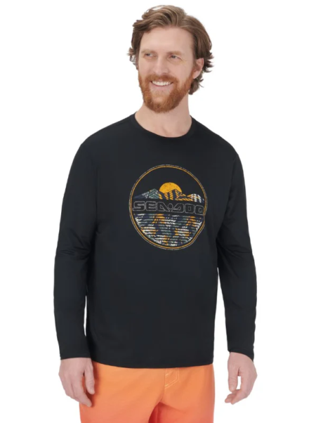 SEA-DOO M UV PROTECTION PRINTED LS SHIRT BK L
