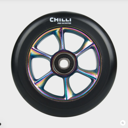 CHILLI WHEEL-TURBO-110MM-BLACK PU/RAINBOW CORE