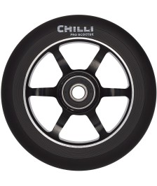 FUN/4U CHILLI WHEEL-6 SPOKE-120MM-BLACK PU/BLACK CORE