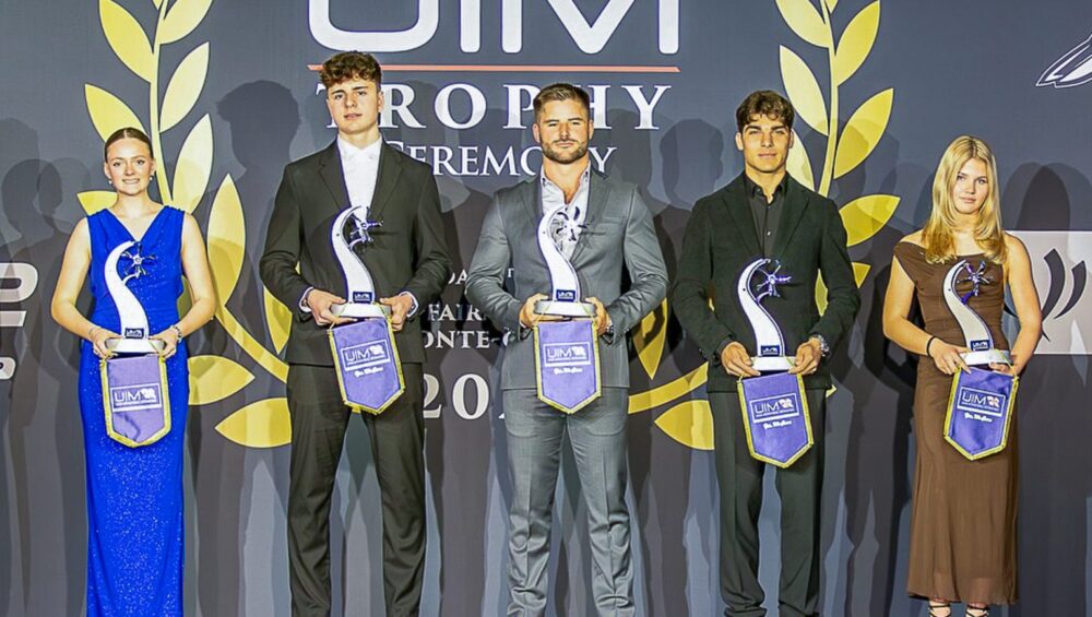 Mike Michaelides and other on UIM awarding ceremony in Monte Carlo 2026