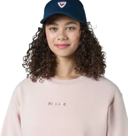 ROSSIGNOL W EMBROIDERY RN SWEAT 337 POWDER PINK