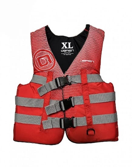 O'BRIEN VEST NYL RENTAL RED - XL