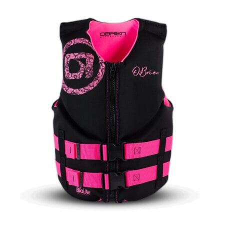 O'BRIEN VEST JUNIOR BLACK/PINK NEO HMZ