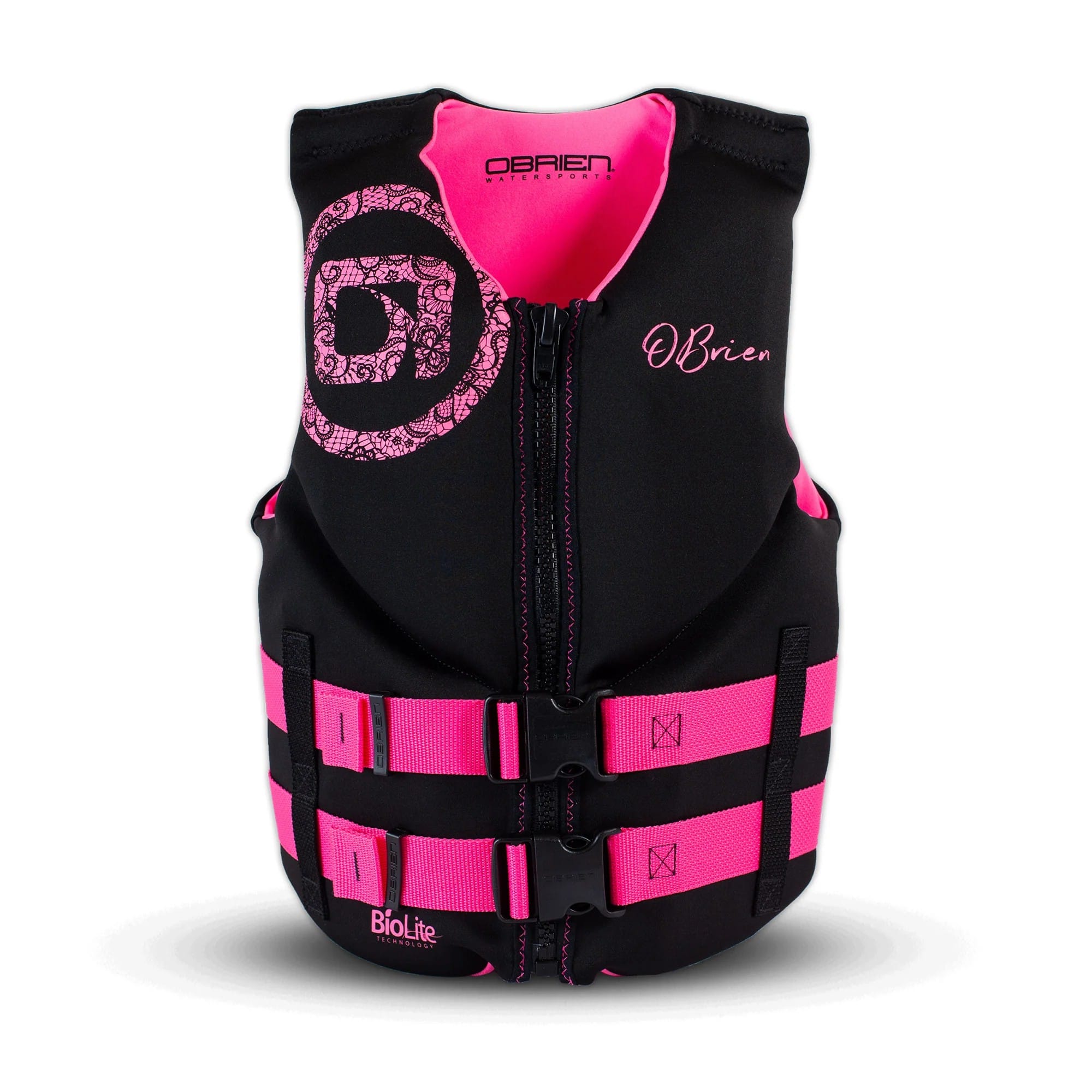 O'BRIEN VEST JUNIOR BLACK/PINK NEO HMZ